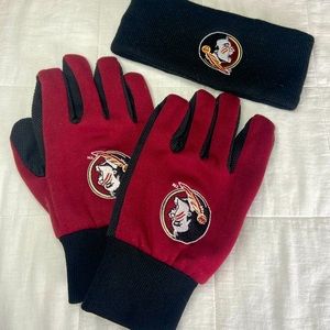 FSU Gloves & Ear Cover Set